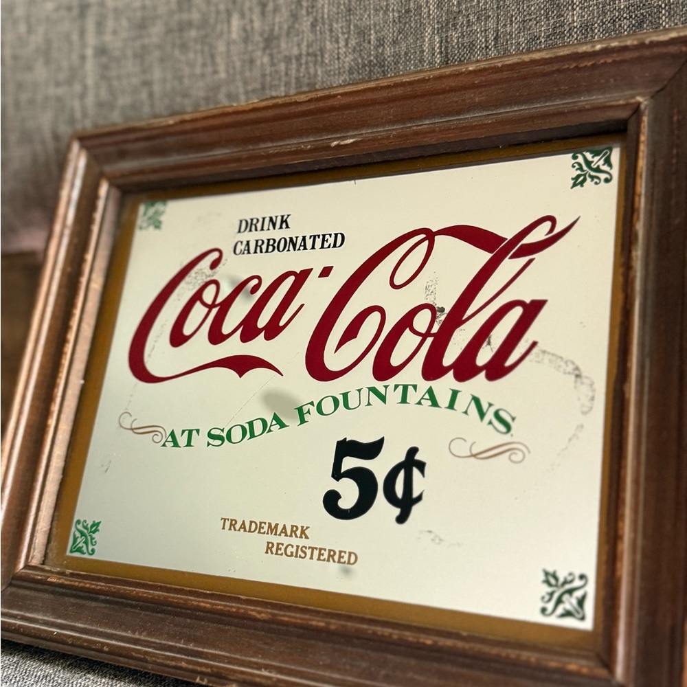 Vintage Coca-Cola Mirror Sign